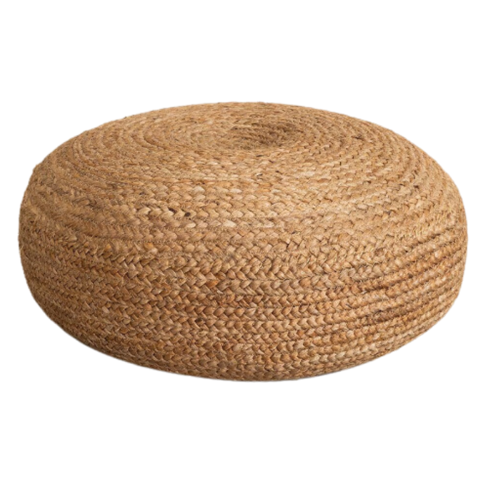 Jute poef laag