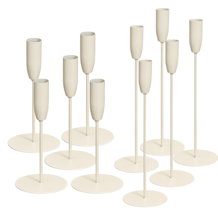 Kandelaren beige (set van 10)