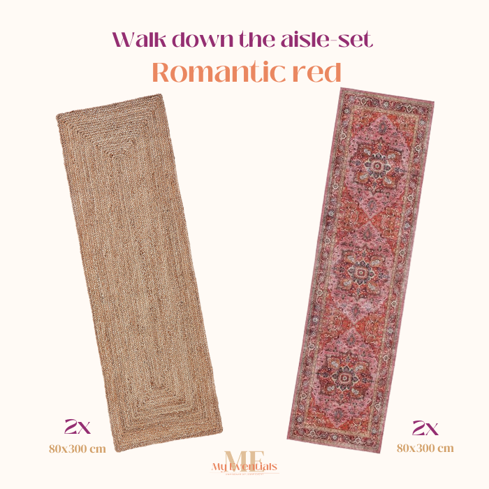 Walk down the aisle-set 'Romantic red'