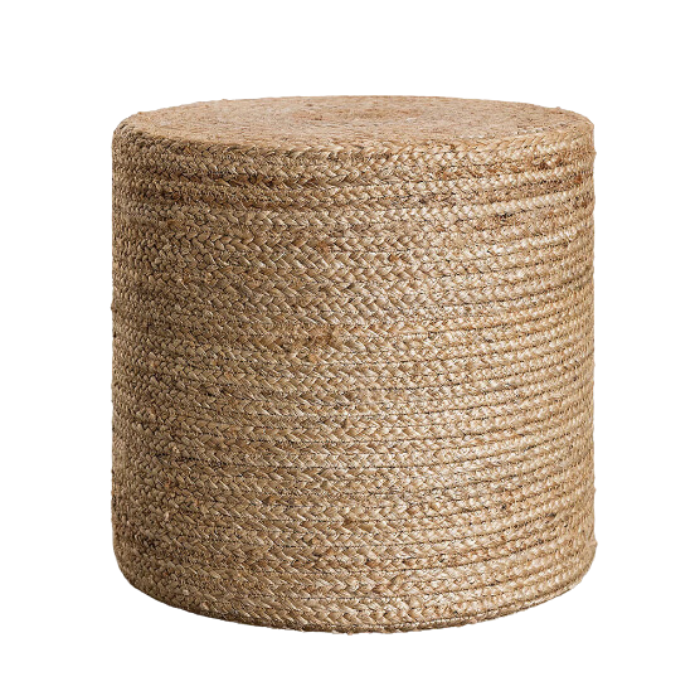 Jute poef hoog