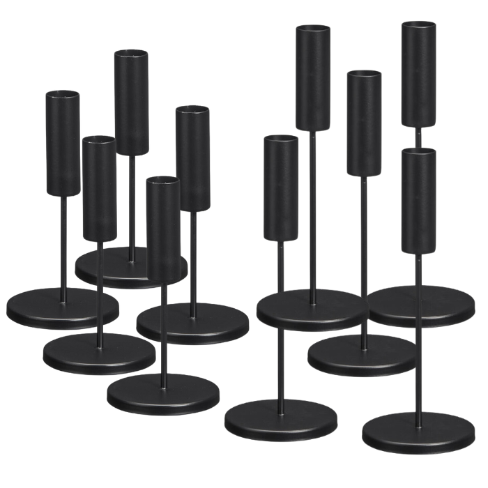 Kandelaren zwart (set van 10)