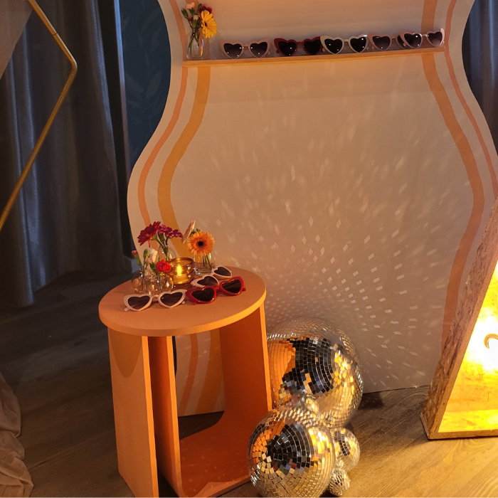 Bijzettafel peach