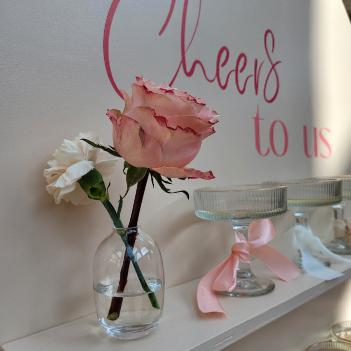 Glazen minivaasjes 'Classy' (set van 16)