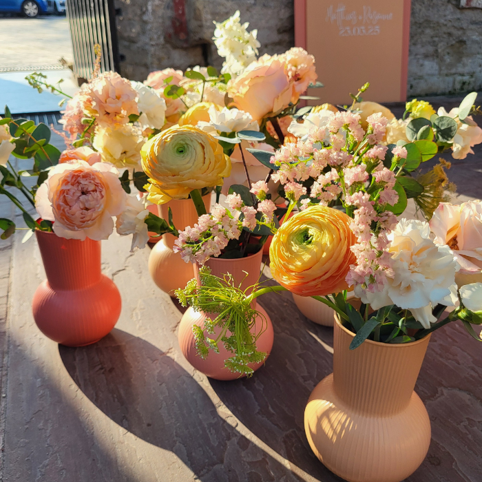 Vazenset peach (set van 10)