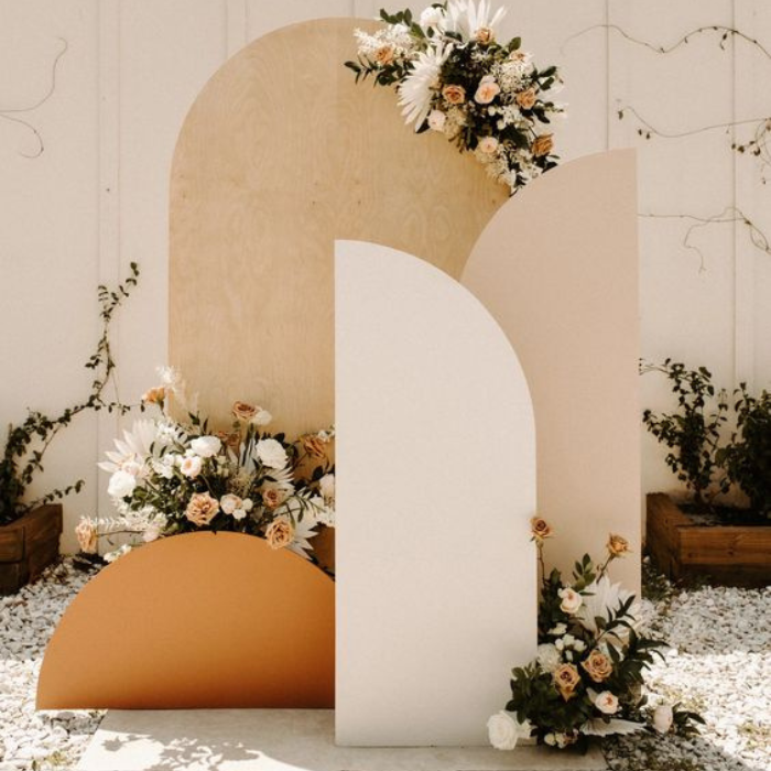 Houten backdrop op maat