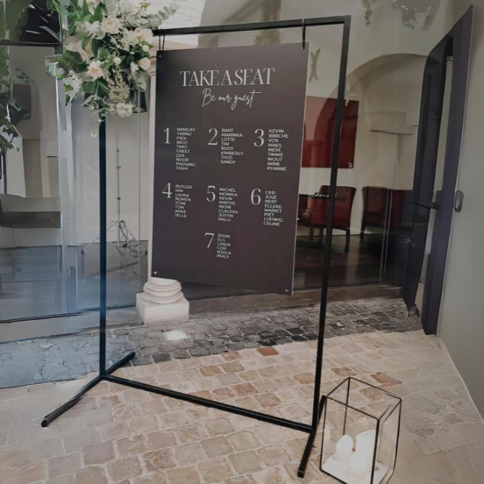 Stalen frame 150x100 cm (goud, koper of zwartkleurig)