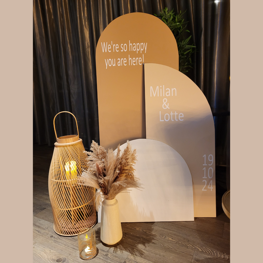 Welkomstbord 3 panelen (meerdere kleuren mogelijk)