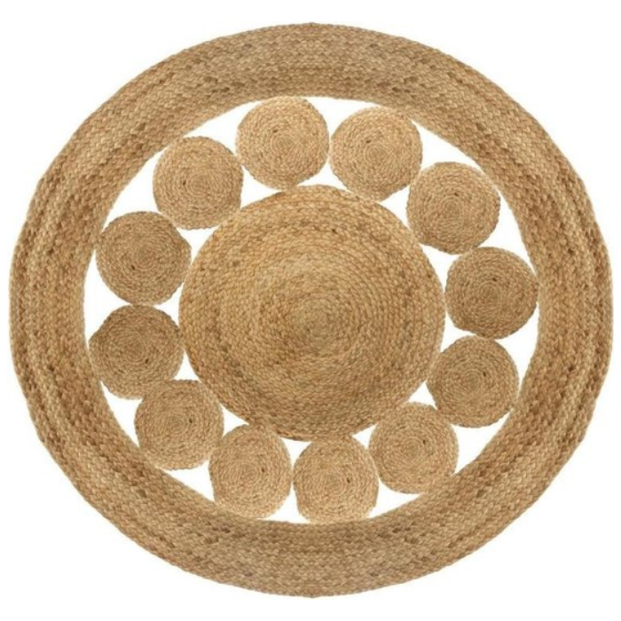 Jute vloerkleed rond (120 cm)