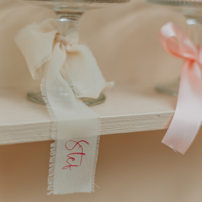 Gepersonaliseerde chiffon linten
