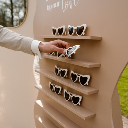 Don't be blinded by our love - sunglass wall
